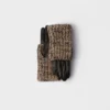 Nappa Leather and Malange Knit Gloves