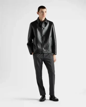 Nappa Leather Caban Jacket