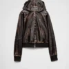 Nappa Leather Hoodie Jacket