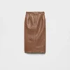 Nappa Leather Pencil Skirt