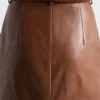 Nappa Leather Pencil Skirt