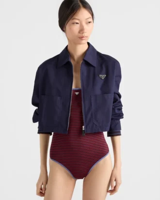 One-Piece Interlock Jersey Swimsuit