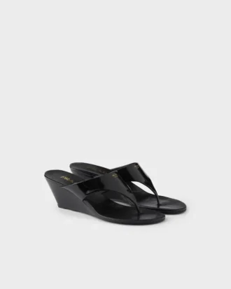Patent Leather Thong Sandals
