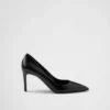 Patent Saffiano Leather Pumps