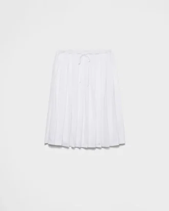 Pleated Jersey Skirt