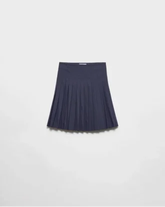 Pleated Poplin Skirt
