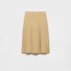 Pleated Technical Fabric Skirt