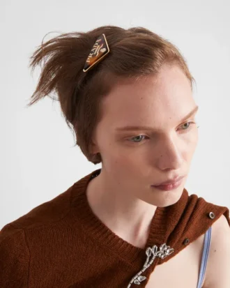 Plexiglas and Metal Hair Clip