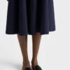 Poplin Midi-Skirt