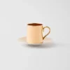 Porcelain Coffee Cup – Solid Gold