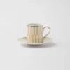 Porcelain Coffee Cup – Stripes