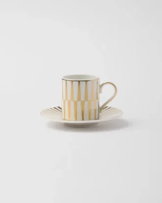 Porcelain Coffee Cup – Stripes