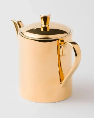 Porcelain Coffee Pot – Solid Gold