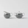 Porcelain Milk Jug and Sugar Bowl Set – Checkerboard