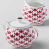 Porcelain Milk Jug and Sugar Bowl Set – Vienna Red