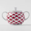Porcelain Milk Jug and Sugar Bowl Set – Vienna Red