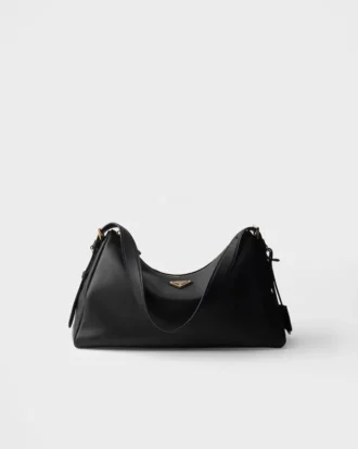 Prada Aimae Large Leather Shoulder Bag