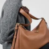 Prada Aimae Large Leather Shoulder Bag