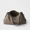 Prada Aimae Large Leather Shoulder Bag