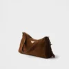 Prada Aimae Medium Suede Shoulder Bag