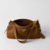 Prada Aimae Medium Suede Shoulder Bag