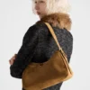 Prada Aimae Medium Suede Shoulder Bag