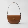 Prada Arqua Leather Shoulder Bag with Flap