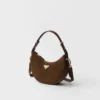 Prada Arqua Mini Suede Shoulder Bag