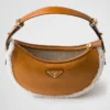 Prada Arqua Small Shearling Shoulder Bag