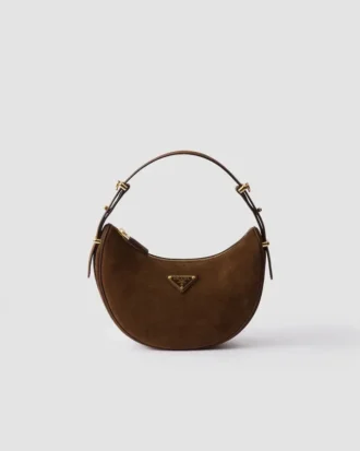 Prada Arqua Suede Shoulder Bag