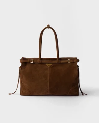 Prada Bonnie Extra-Large Suede Handbag