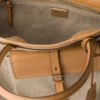 Prada Bonnie Linen and Leather Tote Bag