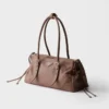 Prada Bonnie Medium Antiqued Leather Tote Bag