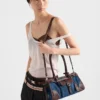 Prada Bonnie Medium Denim and Leather Handbag