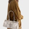 Prada Bonnie Medium Printed Linen and Leather Handbag