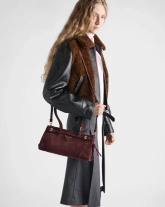 Prada Bonnie Medium Suede Handbag