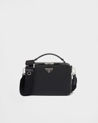 Prada Brique Medium Saffiano Leather Bag