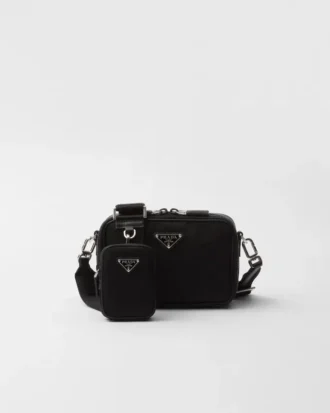 Prada Brique Re-Nylon and Saffiano Leather Bag
