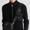 Prada Brique Re-Nylon and Saffiano Leather Bag