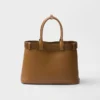 Prada Buckle Large Leather Handbag with Belt