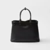 Prada Buckle Large Leather Handbag with Belt