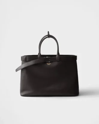 Prada Buckle Leather Bag with Belt