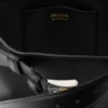 Prada Buckle Leather Bucket Bag with Belt