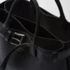 Prada Buckle Medium Leather Handbag with Belt