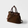 Prada Buckle Medium Suede Bag with Belt