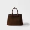 Prada Buckle Medium Suede Bag with Belt