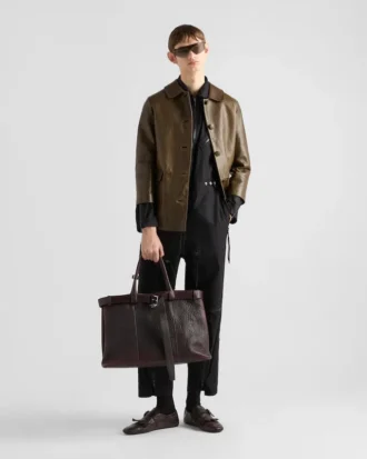 Prada Buckle Nappa Leather Bag