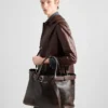 Prada Buckle Nappa Leather Bag with Belt
