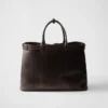 Prada Buckle Nappa Leather Bag with Belt