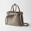 Prada Buckle Small Leather Handbag with Belt
